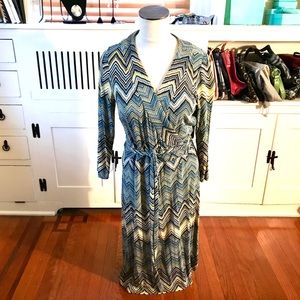 Ann Taylor Chevron Wrap Dress
